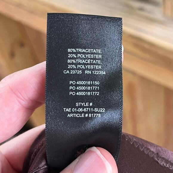 Aritzia Babaton Refined Cargo Pant Brown Satin Size 2 - Picture 9 of 9